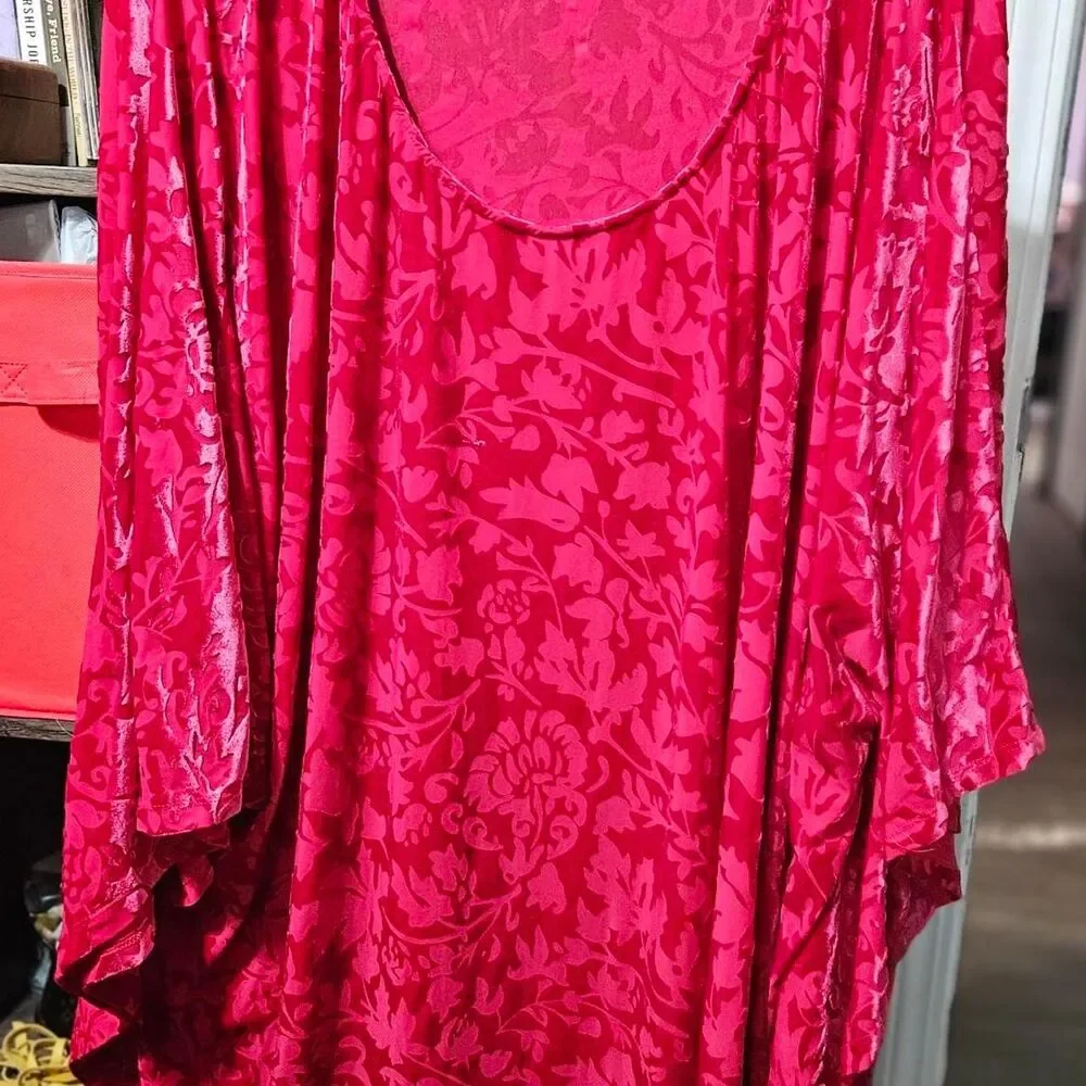 Ellos Women's Red and Pink Blouse - Picture 1 of 8